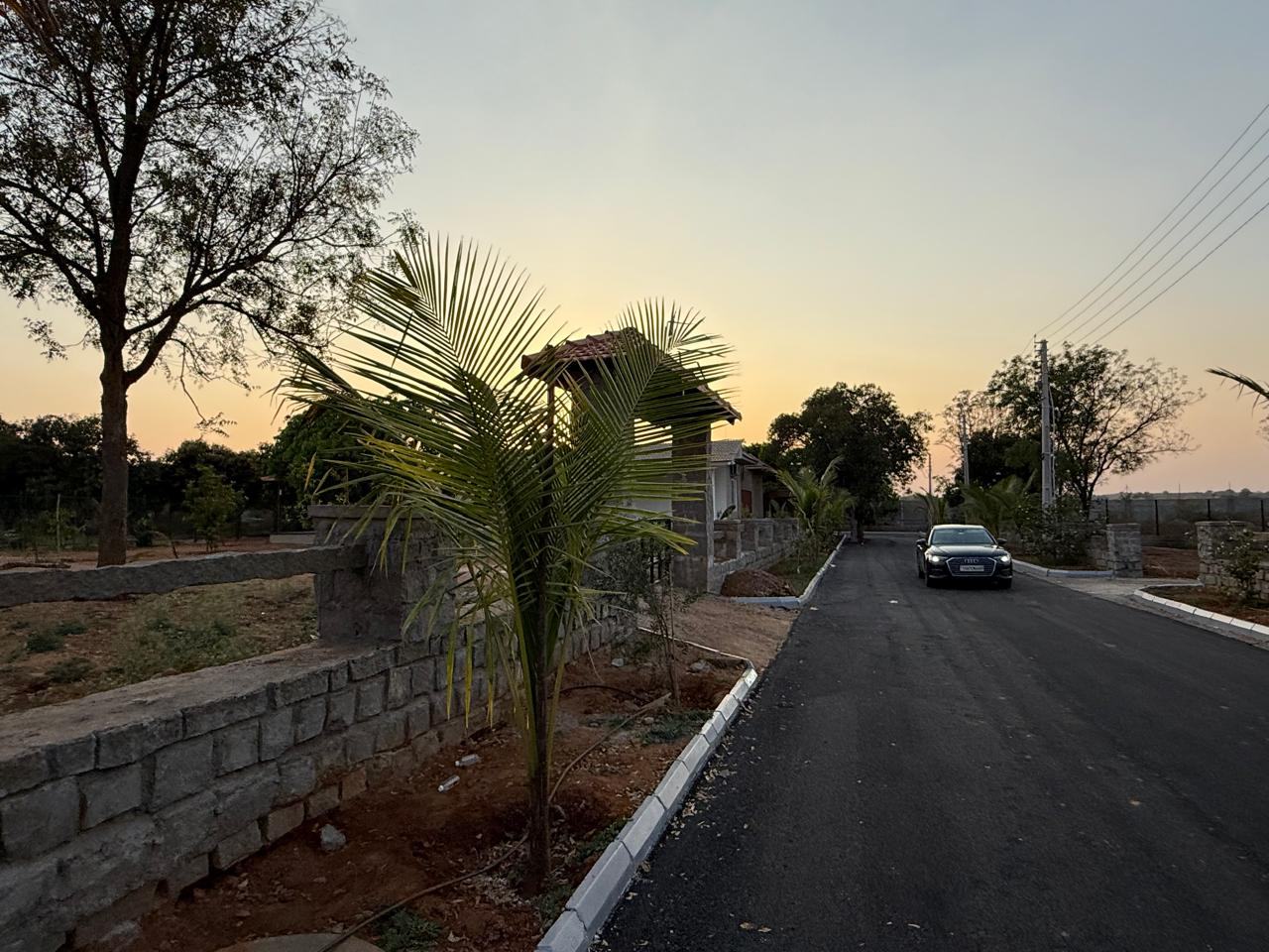 Green landscaped internal road for peaceful nature walks